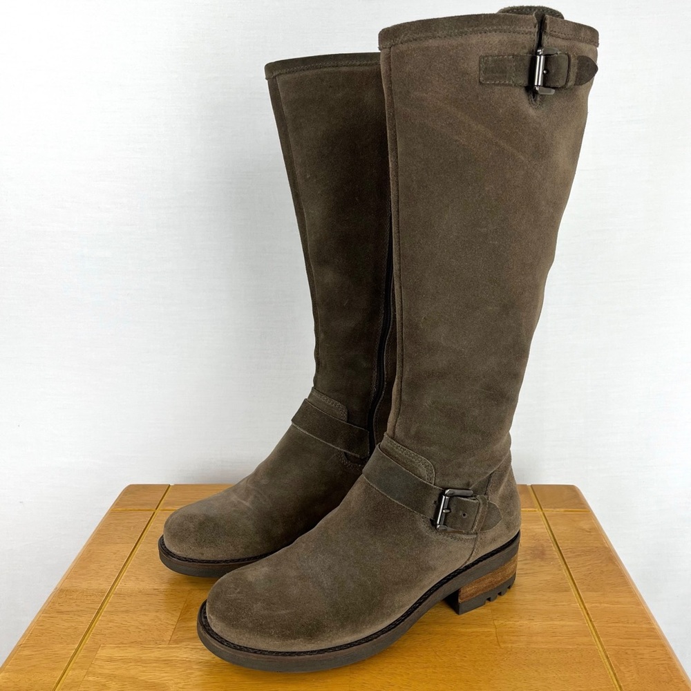 La Canadienne Caleb Waterproof Tall Suede Riding Boots Fleece Lined Womens 6